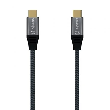 Aisens Cable USB 2.0 USB-C a USB-C 100W 1m Gris